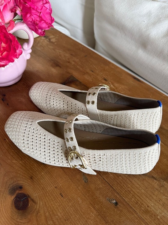 Rothy's Shoes - New Rothy's off white mesh Max buckle Mary Jane with Gold Buckle. Size 10.5